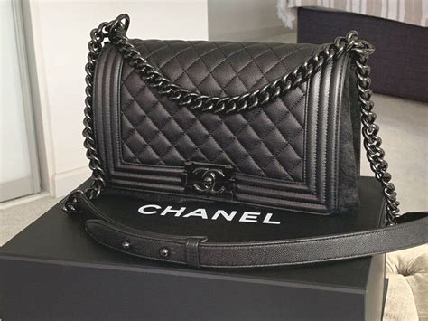 chanel so black medium boy|chanel boy old medium.